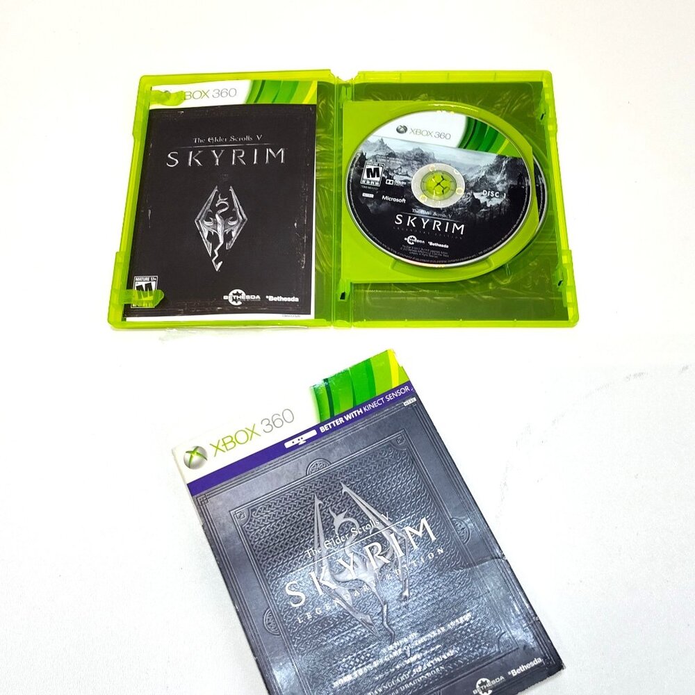 The Elder Scrolls V: Skyrim Legendary Edition Xbox 360 2-Disc Set W/ Booklet